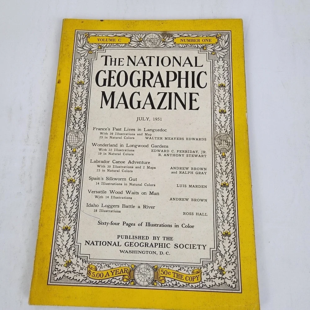 National Geographic‎ Magazine July 1951 No Map